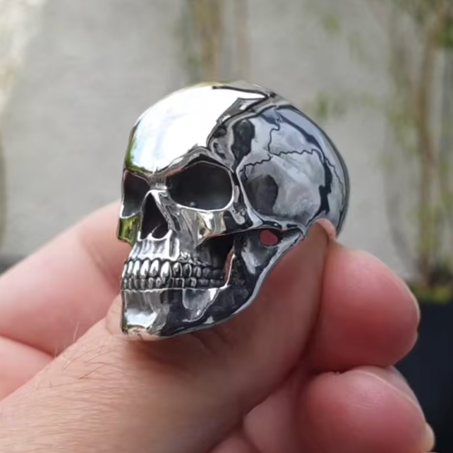 Silver Skull Ring