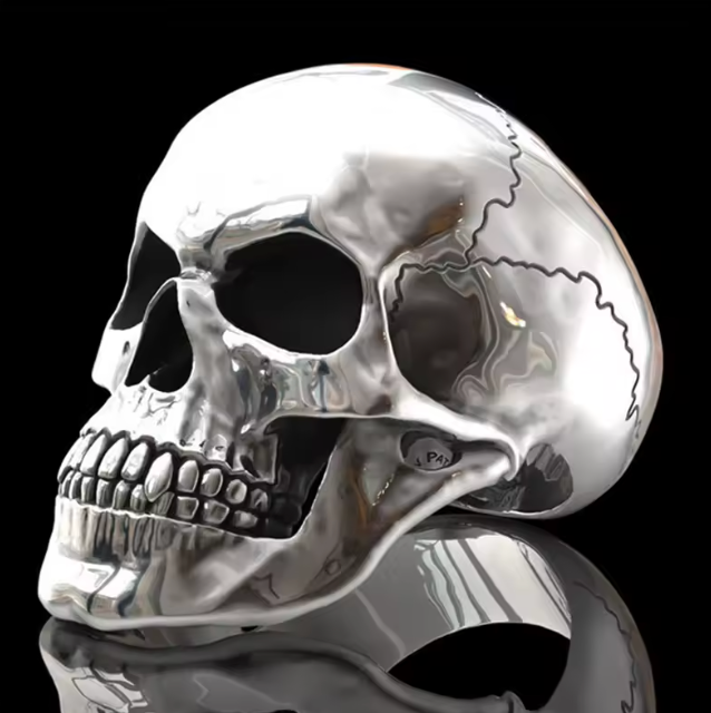 Silver Skull Ring