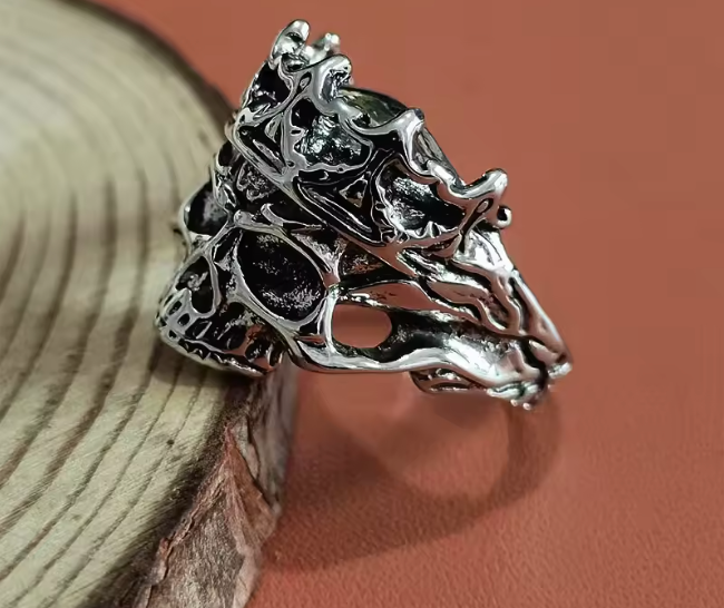 Crown Skull Ring