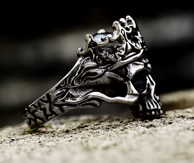 Crown Skull Ring